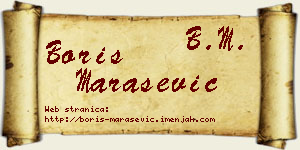 Boris Marašević vizit kartica